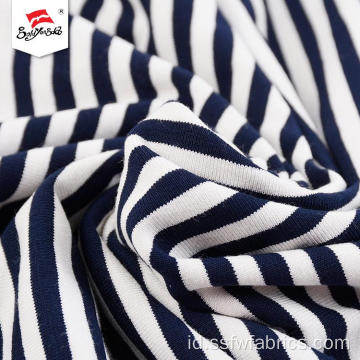 Kain Stripe Hitam Dan Putih Dicelup Untuk Pakaian